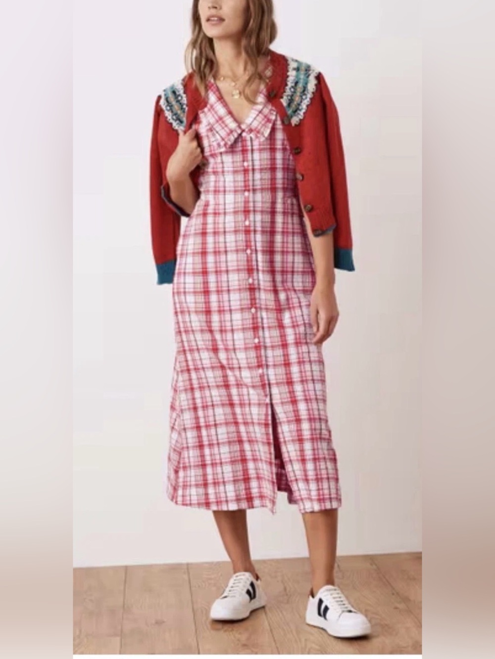 Brora Gingham Chelsea Collar Dress